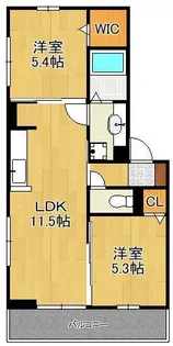 シトラスコートあさひヶ丘【2階】の間取り