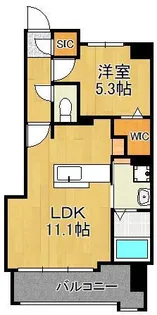 アースコートY’sシティ室町【11階】の間取り