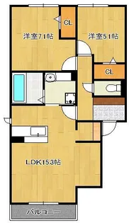 VILLA TAKK 上到津【2階】の間取り