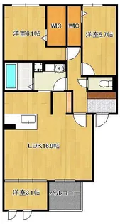VILLA TAKK 上到津【2階】の間取り