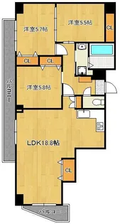 ル・シエル【7階】の間取り