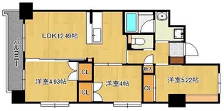 ウィングス到津の森【12階】の間取り
