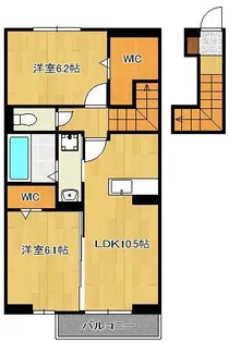 ファミールヴィラ B棟【2階】の間取り