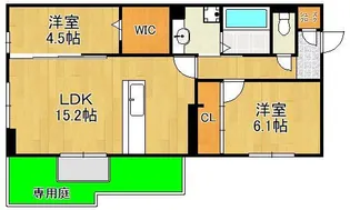 アピアランス中井【1階】の間取り