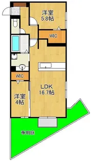 アピアランス中井【1階】の間取り