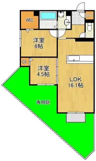 アピアランス中井【1階】の間取り