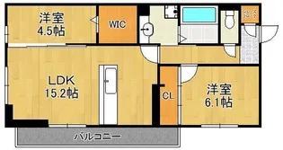 アピアランス中井【2階】の間取り