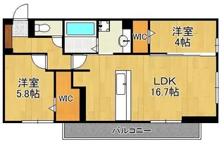 アピアランス中井【3階】の間取り