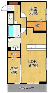 アピアランス中井【2階】の間取り