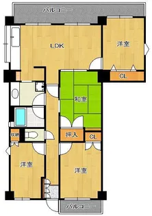 イマージュグランシュクセ到津 502号室【5階】の間取り