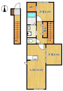 SUN VIA 下到津【2階】の間取り