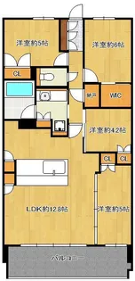 リビオシティ小倉中井ウエストコート 806【8階】の間取り