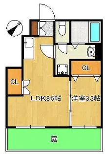 コンフォートプレイス小倉【1階】の間取り