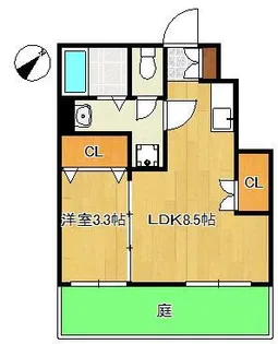 コンフォートプレイス小倉【1階】の間取り