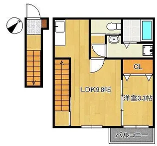 コンフォートプレイス小倉【2階】の間取り