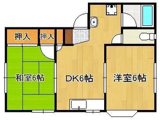 フラットハウス【2階】の間取り