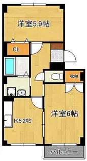 アベニューB【2階】の間取り