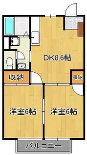 ウッディⅠ【2階】の間取り