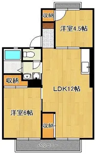 シティハウスれんげじ【2階】の間取り