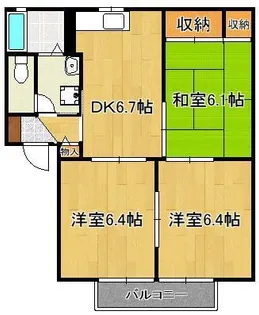 3DKの間取り画像