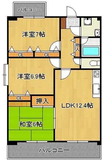 ルシオーレ【3階】の間取り
