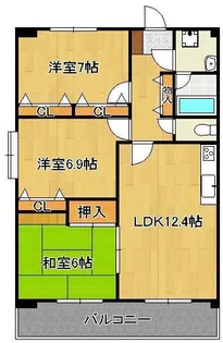ルシオーレ【5階】の間取り