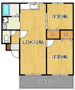 インビレッジ水巻【2階】の間取り