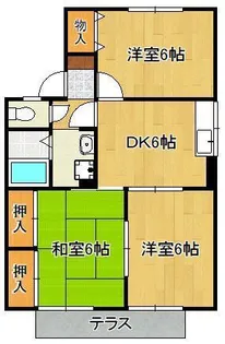 セジュール東山田Ⅱ【1階】の間取り