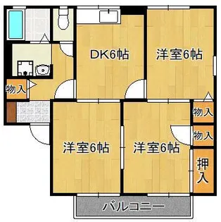 セジュール東山田Ⅱ【1階】の間取り