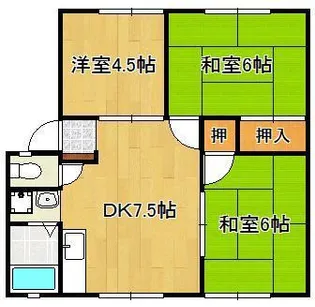 サンビレッジ岡垣A棟【2階】の間取り