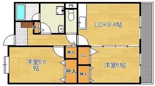 ミレニアム須崎【2階】の間取り