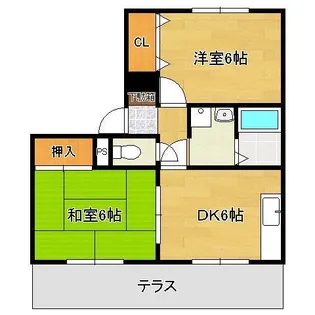 セジュールさつき【1階】の間取り