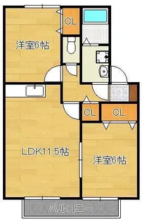 ソル レヴァンテ A棟【2階】の間取り