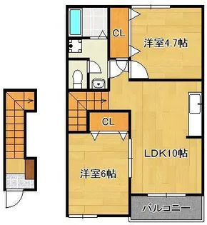 グラン・リーオA【2階】の間取り