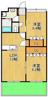 パルティール新入Ⅱ【1階】の間取り