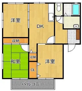 コーポ大谷Ⅹ【2階】の間取り