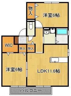 キャナルモア岩瀬【2階】の間取り