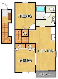 ベルデュールⅠ【2階】の間取り