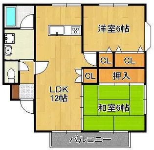 サラダボール北【1階】の間取り