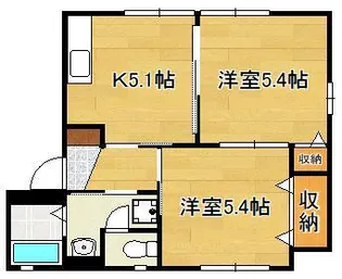 ディアス通谷【1階】の間取り