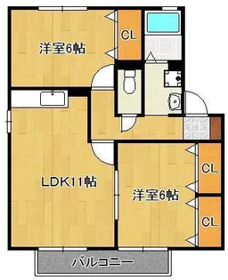セジュール岩瀬【2階】の間取り
