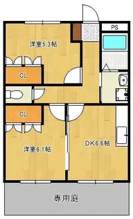 プロヴァンス【1階】の間取り
