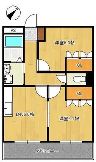 プロヴァンス【2階】の間取り