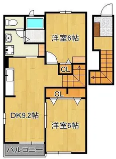 メゾンドシャテーヌⅠ【2階】の間取り