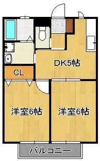 ソレアード水巻【2階】の間取り