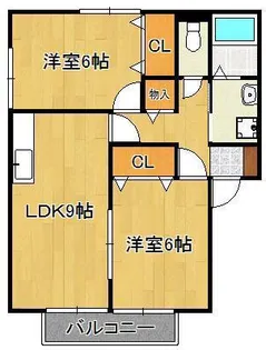 サンビレッジ中央【2階】の間取り