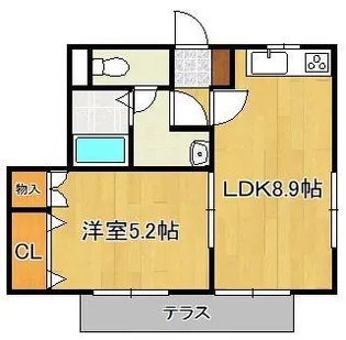 レゾン岩瀬Ⅰ・Ⅱ【2階】の間取り