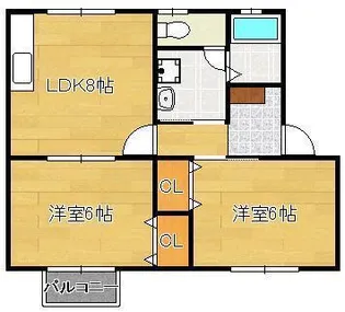 フォーレスト中尾【1階】の間取り