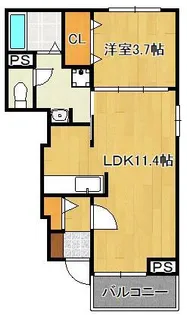 カーサK.F.【1階】の間取り