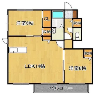 ソレイユベール【1階】の間取り